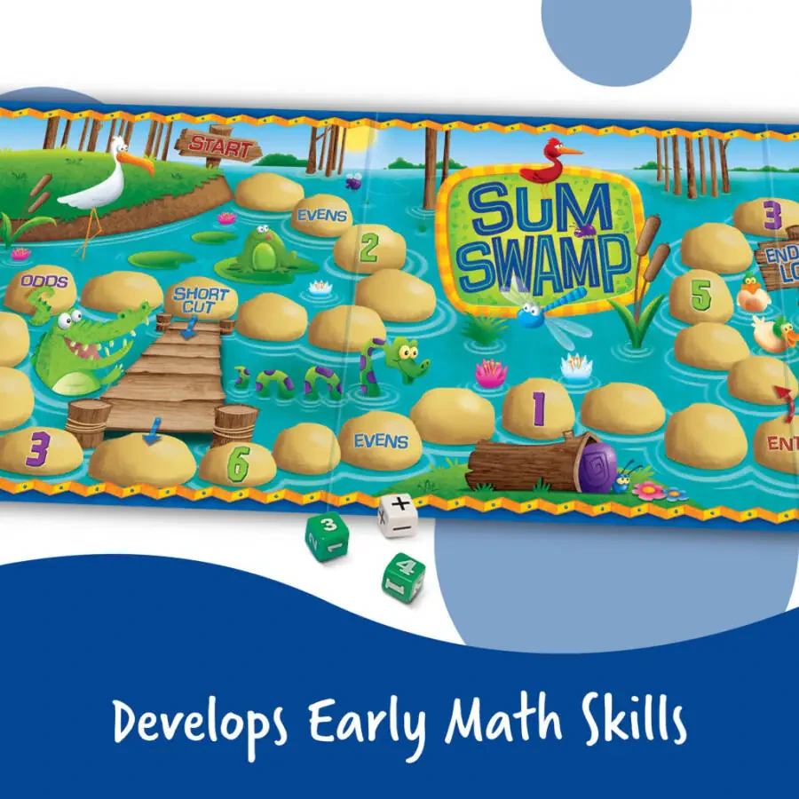 Learning Resources Sum Swamp Game Addition & Subtraction Board Game Math for Toddlers, Ages 5+ - 2