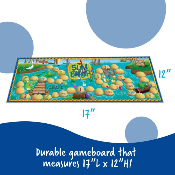 Learning Resources Sum Swamp Game Addition & Subtraction Board Game Math for Toddlers, Ages 5+ - 5