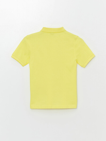 Sarı Polo Yaka Kısa Kollu Basic Erkek Çocuk Tişört-Sarı - 2