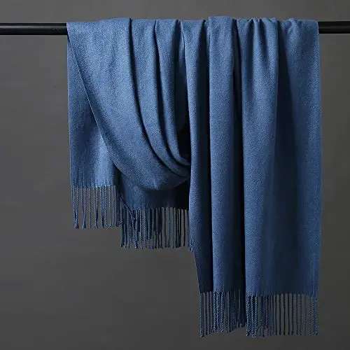 OHAYOMI Womens Thick Soft PasModazoneina Shawl Wrap Scarf Warm Solid Color Stole - WOMENS