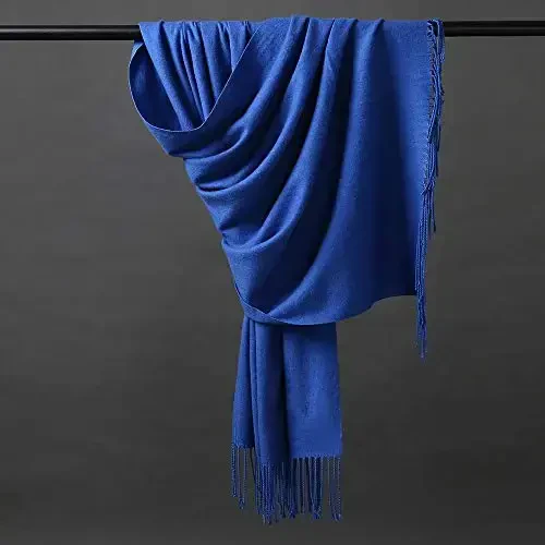 OHAYOMI Womens Thick Soft PasModazoneina Shawl Wrap Scarf Warm Solid Color Stole - 4
