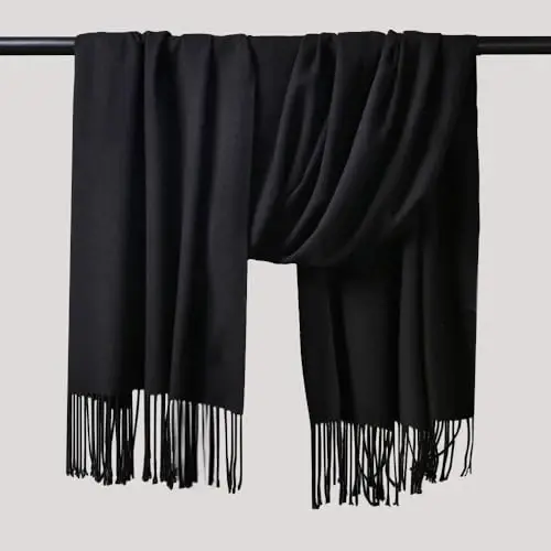 OHAYOMI Womens Thick Soft PasModazoneina Shawl Wrap Scarf Warm Solid Color Stole - 3