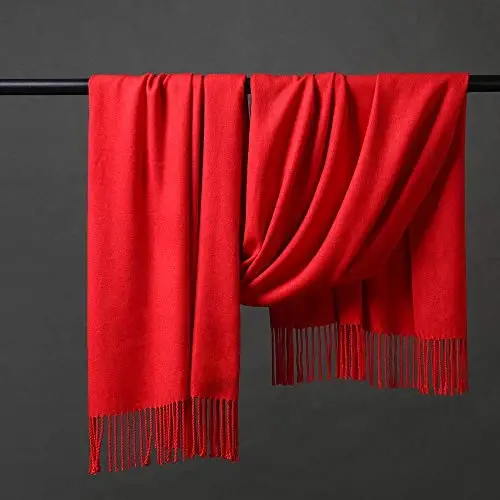 OHAYOMI Womens Thick Soft PasModazoneina Shawl Wrap Scarf Warm Solid Color Stole - 3