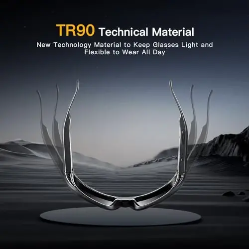 OhO 128GB Camera Glasses,24M Resolution H.265 1080P Smart Glasses with UV400 Sunglasses Lens for Outdoor Sport,Unisex - 5