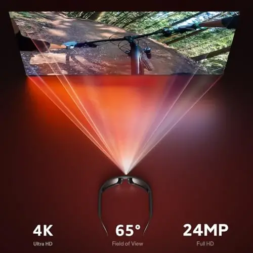 OhO Camera Glasses,4K Pro 24M Resolution H.265 Smart Glasses with Built-in 256GB Memory,UV400 Sunglasses for Outdoor Sport - 4