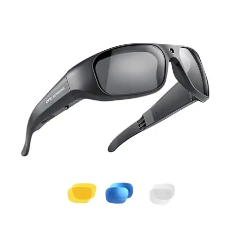 OhO sunshine 4K UHD Camera Sunglasses, Record-While-Charging, Water Resistant, UV Protection Lenses, Unisex - 1