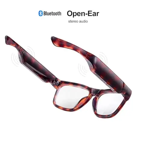 OhO Sunshnen Smart Glasses,128G MP3 Bluetooth Sunglasses with Open Ear Speaker,Indoor &Outdoor Sports,Transitional Bluelight Blocking Lens,Unisex - 2
