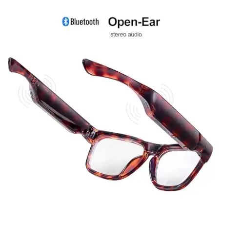 OhO Sunshnen Smart Glasses,128G MP3 Bluetooth Sunglasses with Open Ear Speaker,Indoor &Outdoor Sports,Transitional Bluelight Blocking Lens,Unisex - 2
