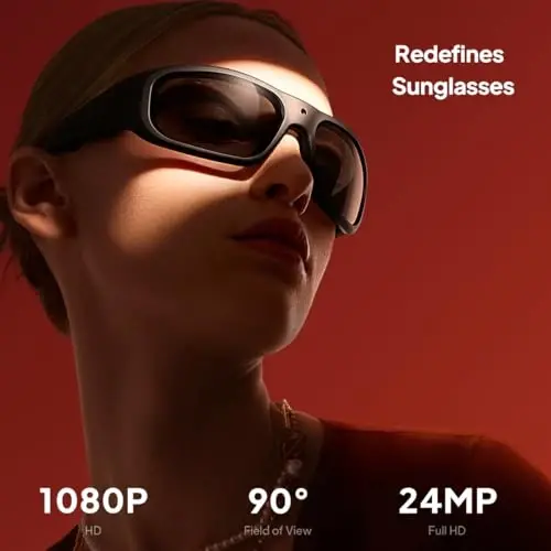 OHO Ultra‑Light Smart Glasses with Camera, 24MP 1080P Video Built‑in Memory | 1080P Camera Glasses, Record‑While‑Charging, Water Resistant, Polarized Lens, Hands‑Free Video for Cycling, Hiking & Running - 3