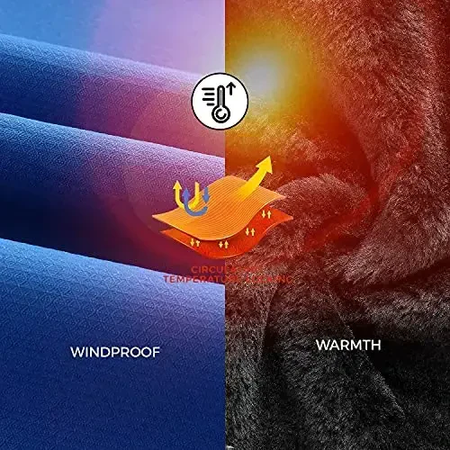 OHSNMAKSL Boy's Waterproof Ski Jacket Warm Winter Snow Coat Kids Fleece Snowboarding Jackets Thick Hooded Windproof Coats - 5