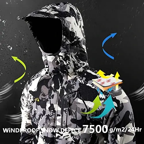 OHSNMAKSL Boy's Waterproof Ski Jacket Warm Winter Snow Coat Kids Fleece Snowboarding Jackets Thick Hooded Windproof Coats - 4