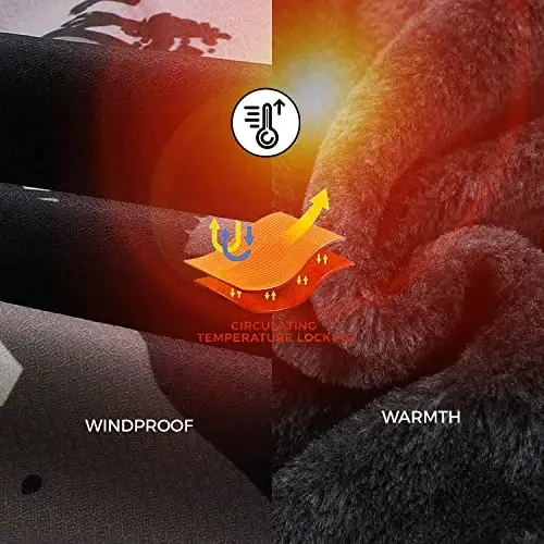 OHSNMAKSL Boy's Waterproof Ski Jacket Warm Winter Snow Coat Kids Fleece Snowboarding Jackets Thick Hooded Windproof Coats - 5