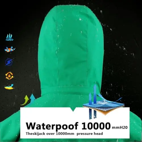 OHSNMAKSL Boy's Waterproof Ski Jacket Warm Winter Snow Coat Kids Fleece Snowboarding Jackets Thick Hooded Windproof Coats - 6