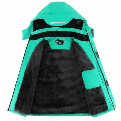 OHSNMAKSL Boy's Waterproof Ski Jacket Warm Winter Snow Coat Kids Fleece Snowboarding Jackets Thick Hooded Windproof Coats - OHSNMAKSL (1)