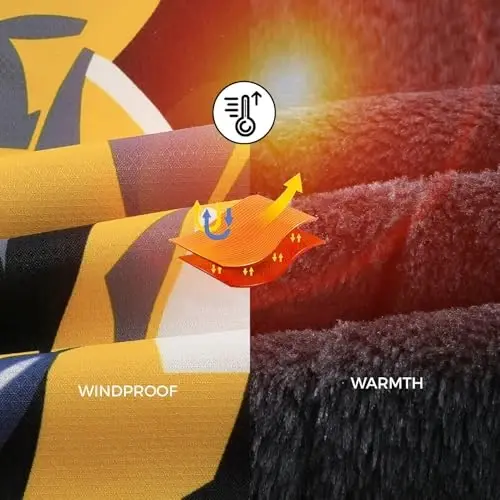 OHSNMAKSL Boy's Waterproof Ski Jacket Warm Winter Snow Coat Kids Fleece Snowboarding Jackets Thick Hooded Windproof Coats - 4