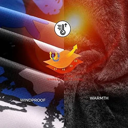 OHSNMAKSL Boy's Waterproof Ski Jacket Warm Winter Snow Coat Kids Fleece Snowboarding Jackets Thick Hooded Windproof Coats - 5