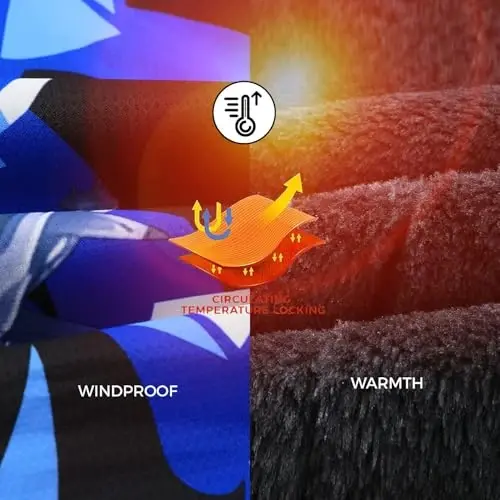 OHSNMAKSL Boy's Waterproof Ski Jacket Warm Winter Snow Coat Kids Fleece Snowboarding Jackets Thick Hooded Windproof Coats - 4