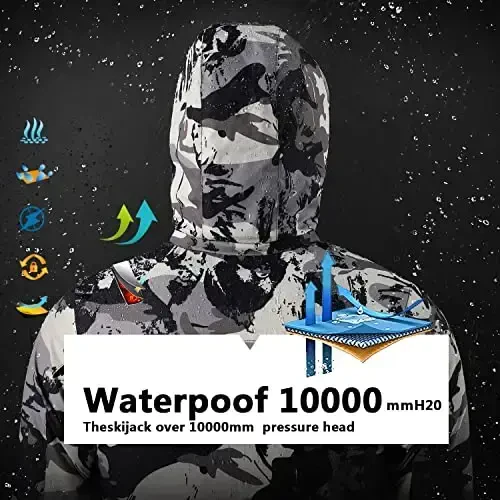 OHSNMAKSL Boy's Waterproof Ski Jacket Warm Winter Snow Coat Kids Fleece Snowboarding Jackets Thick Hooded Windproof Coats - 3