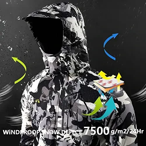 OHSNMAKSL Boy's Waterproof Ski Jacket Warm Winter Snow Coat Kids Fleece Snowboarding Jackets Thick Hooded Windproof Coats - 4