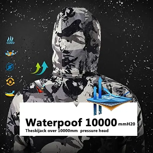 OHSNMAKSL Boy's Waterproof Ski Jacket Warm Winter Snow Coat Kids Fleece Snowboarding Jackets Thick Hooded Windproof Coats - 3