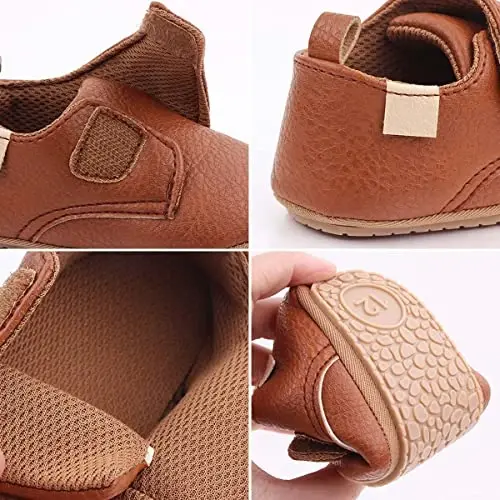 ohsofy Bebek Erkek Oxford Ayakkabı PU Deri Loafer Kauçuk ve Yumuşak Taban Düğün Elbise Ayakkabıları Küçük Kız Bebek Yürüyüş Ayakkabıları - 3