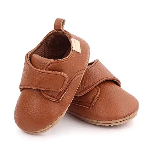 ohsofy Bebek Erkek Oxford Ayakkabı PU Deri Loafer Kauçuk ve Yumuşak Taban Düğün Elbise Ayakkabıları Küçük Kız Bebek Yürüyüş Ayakkabıları - 4