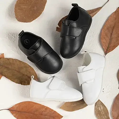 ohsofy Infant Baby Boy Oxford Shoes PU Leather Loafers Rubber and Soft Sole Wedding Dress Shoes Toddler Girl Baby Walking Shoes - MODAZONE (1)