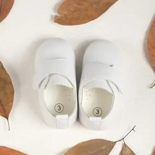 ohsofy Infant Baby Boy Oxford Shoes PU Leather Loafers Rubber and Soft Sole Wedding Dress Shoes Toddler Girl Baby Walking Shoes - 6