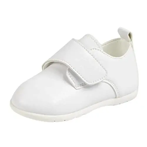 ohsofy Infant Baby Boy Oxford Shoes PU Leather Loafers Rubber and Soft Sole Wedding Dress Shoes Toddler Girl Baby Walking Shoes 