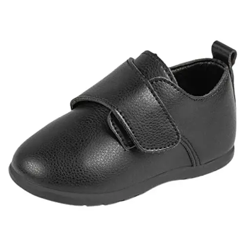 ohsofy Infant Baby Boy Oxford Shoes PU Leather Loafers Rubber and Soft Sole Wedding Dress Shoes Toddler Girl Baby Walking Shoes 