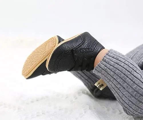 ohsofy Infant Baby Boy Oxford Shoes PU Leather Loafers Rubber and Soft Sole Wedding Dress Shoes Toddler Girl Baby Walking Shoes - 3