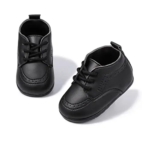 Ohsofy chaqaloq o'g'il bolalar Oxford poyabzallari PU charm loaferlar kauchuk va yumshoq taglik To'y liboslari poyabzallari Toddler qizaloq chaqaloq yurish poyabzallari - 1