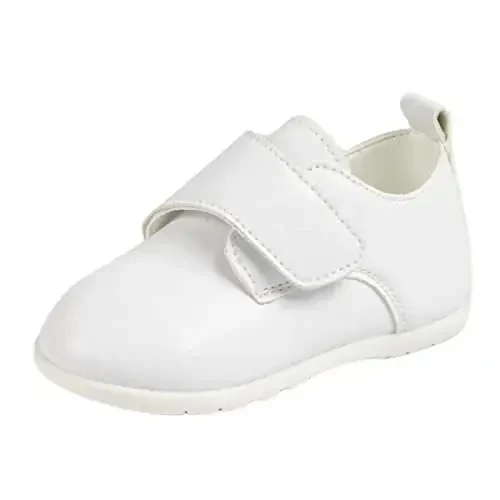 ohsofy Infant Baby Boy Oxford Shoes PU Leather Loafers Rubber and Soft Sole Wedding Dress Shoes Toddler Girl Baby Walking Shoes 