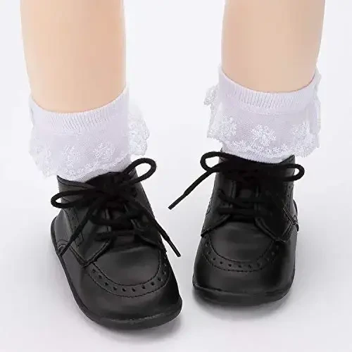ohsofy Infant Baby Boy Oxford Shoes PU Leather Loafers Rubber and Soft Sole Wedding Dress Shoes Toddler Girl Baby Walking Shoes - 3