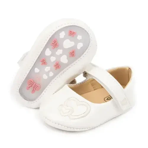 ohsofy Infant Baby Girls Mary Jane Flats Sirpanmaydigan Bowknot Princess To'y Liboslari Poyabzali Toddler Crib Poyabzallari 