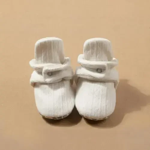 ohsofy Newborn Baby Cotton Booties Stay On Slipper Winter Warm Soft Shoes Non-Skid Infant Ankle Boots Crib Shoes - 6