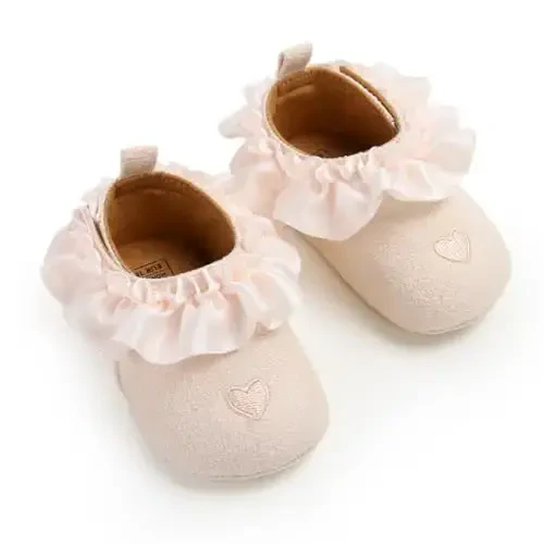 Ohwawadi Infant Baby Boys Girls Slippers Cozy Fleece Booties Soft Bottom Warm Cartoon Socks Newborn Crib Shoes 