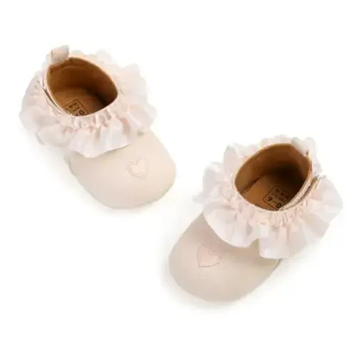 Ohwawadi Infant Baby Boys Girls Slippers Cozy Fleece Booties Soft Bottom Warm Cartoon Socks Newborn Crib Shoes - 5