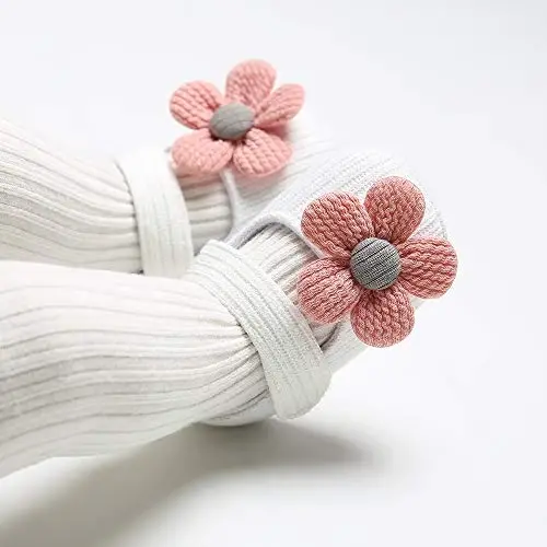 Ohwawadi Infant Baby Boys Girls Slippers Cozy Fleece Booties Soft Bottom Warm Cartoon Socks Newborn Crib Shoes - 2