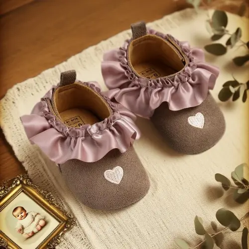 Ohwawadi Infant Baby Boys Girls Slippers Cozy Fleece Booties Soft Bottom Warm Cartoon Socks Newborn Crib Shoes - 4