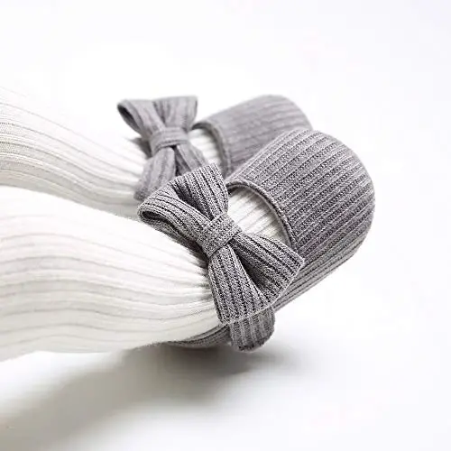 Ohwawadi Infant Baby Boys Girls Slippers Cozy Fleece Booties Soft Bottom Warm Cartoon Socks Newborn Crib Shoes - 2
