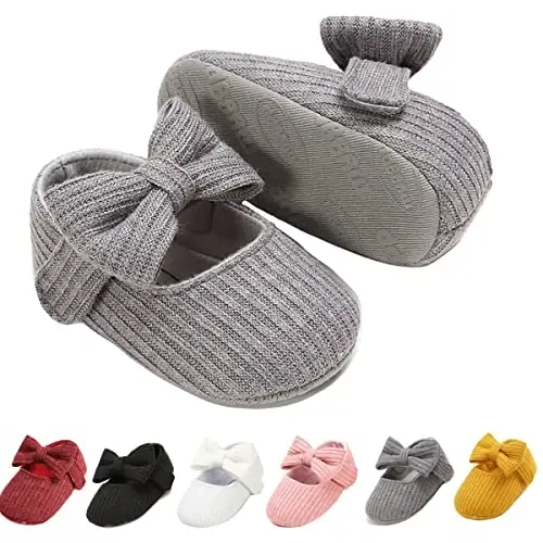 Ohwawadi Infant Baby Boys Girls Slippers Cozy Fleece Booties Soft Bottom Warm Cartoon Socks Newborn Crib Shoes - 1