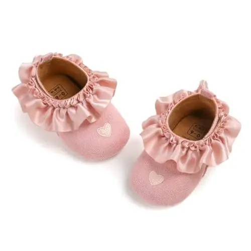Ohwawadi Infant Baby Boys Girls Slippers Cozy Fleece Booties Soft Bottom Warm Cartoon Socks Newborn Crib Shoes - 10
