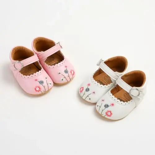 Ohwawadi Infant Baby Boys Girls Slippers Cozy Fleece Booties Soft Bottom Warm Cartoon Socks Newborn Crib Shoes - 9