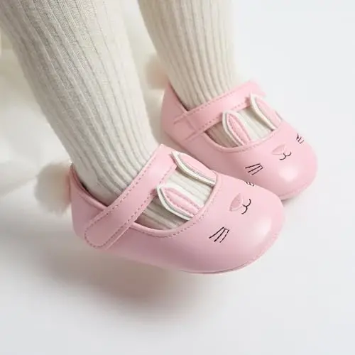 Ohwawadi Infant Baby Boys Girls Slippers Cozy Fleece Booties Soft Bottom Warm Cartoon Socks Newborn Crib Shoes - 13