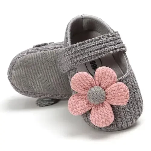 Ohwawadi Infant Baby Boys Girls Slippers Cozy Fleece Booties Soft Bottom Warm Cartoon Socks Newborn Crib Shoes - 1