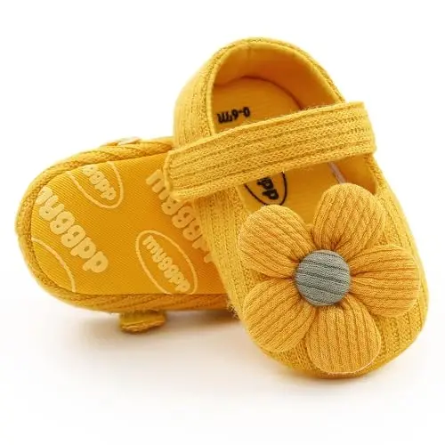 Ohwawadi Infant Baby Boys Girls Slippers Cozy Fleece Booties Soft Bottom Warm Cartoon Socks Newborn Crib Shoes - 1