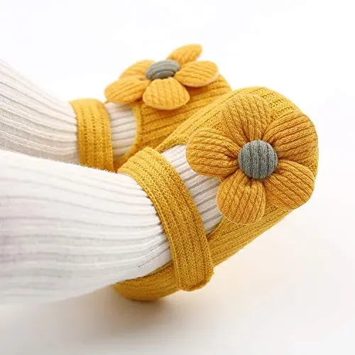 Ohwawadi Infant Baby Boys Girls Slippers Cozy Fleece Booties Soft Bottom Warm Cartoon Socks Newborn Crib Shoes - 2