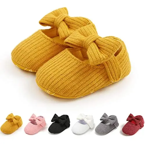 Ohwawadi Infant Baby Boys Girls Slippers Cozy Fleece Booties Soft Bottom Warm Cartoon Socks Newborn Crib Shoes - 1