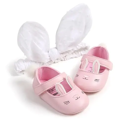 Ohwawadi Infant Baby Boys Girls Slippers Cozy Fleece Booties Soft Bottom Warm Cartoon Socks Newborn Crib Shoes - 1